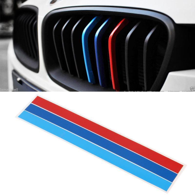 Front Grille Grill Vinyl Strip Sticker Decal 3 Color For BMW M3 M5 E36 E46 E60 E90 E92