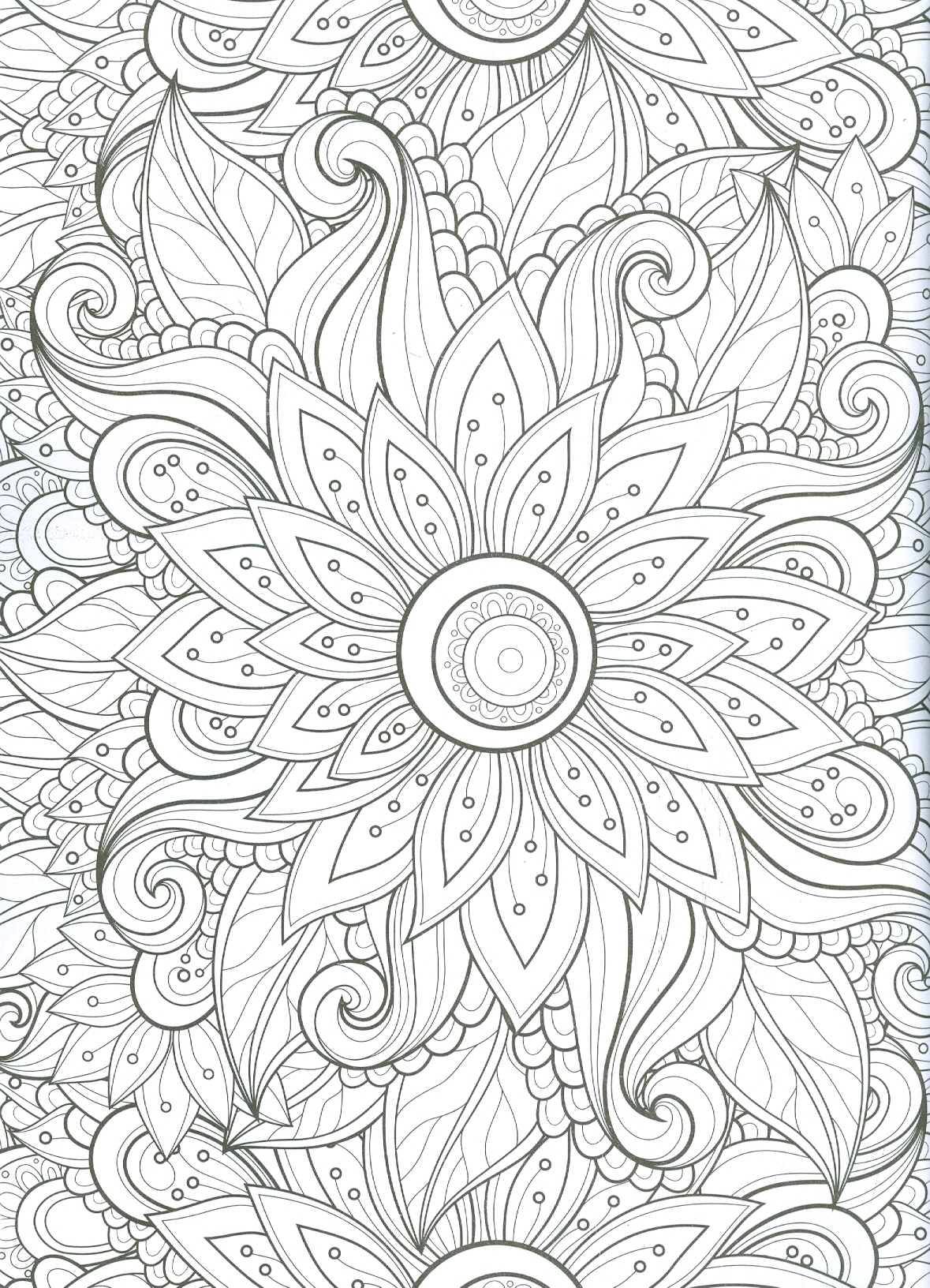 Flowers - Adults Colouring Book (Sách Tô Màu Dành Cho Người Lớn: Những Bông Hoa)