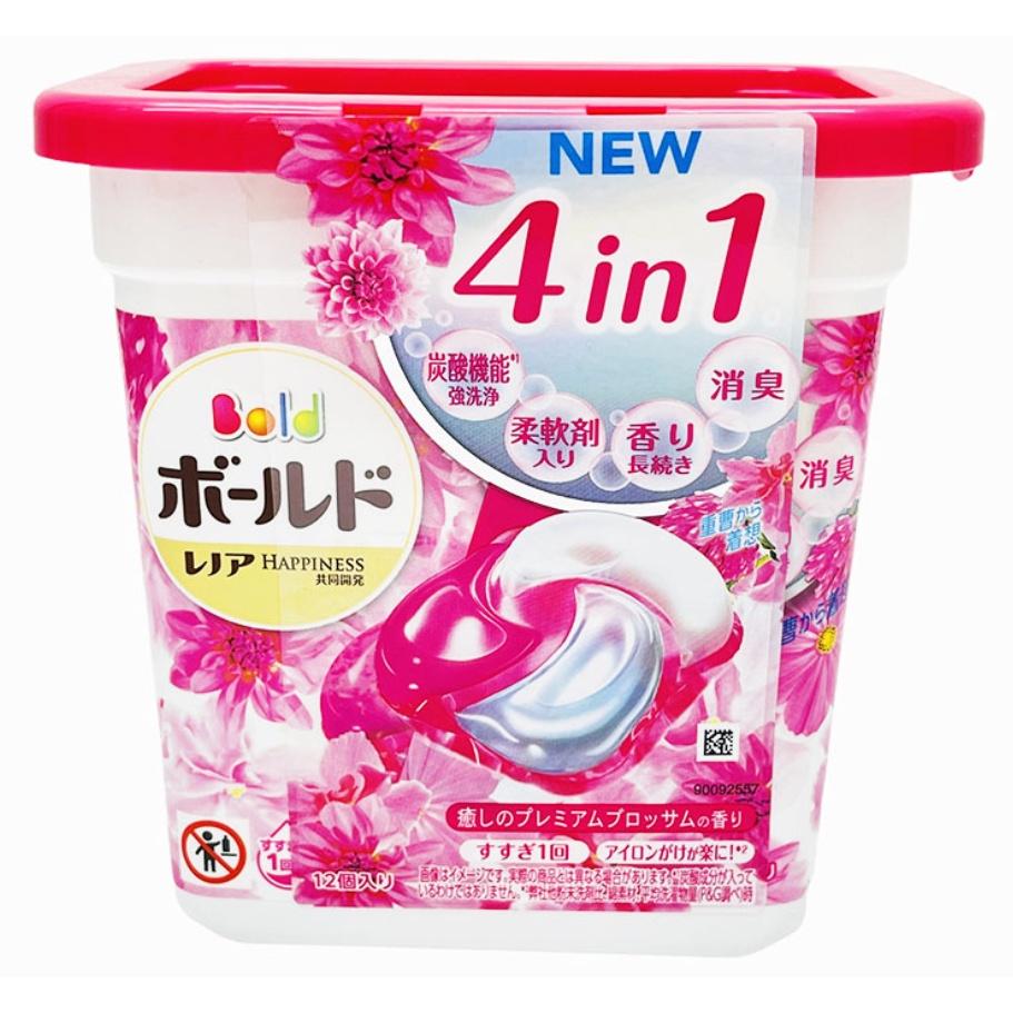 Viên giặt xả Gelbold 4in1 12 viên Nhật Bản