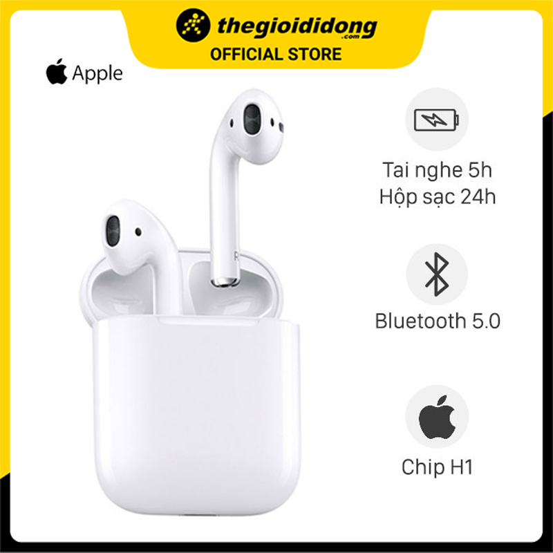 Tai nghe Bluetooth AirPods 2 Apple MV7N2-Hàng Chính Hãng VN/A-Trắng