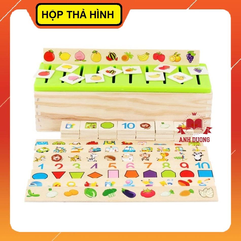 Hộp Thả Hình Theo Chủ Đề- Đồ Chơi Gỗ Phát Triển Kỹ Năng Cho Bé