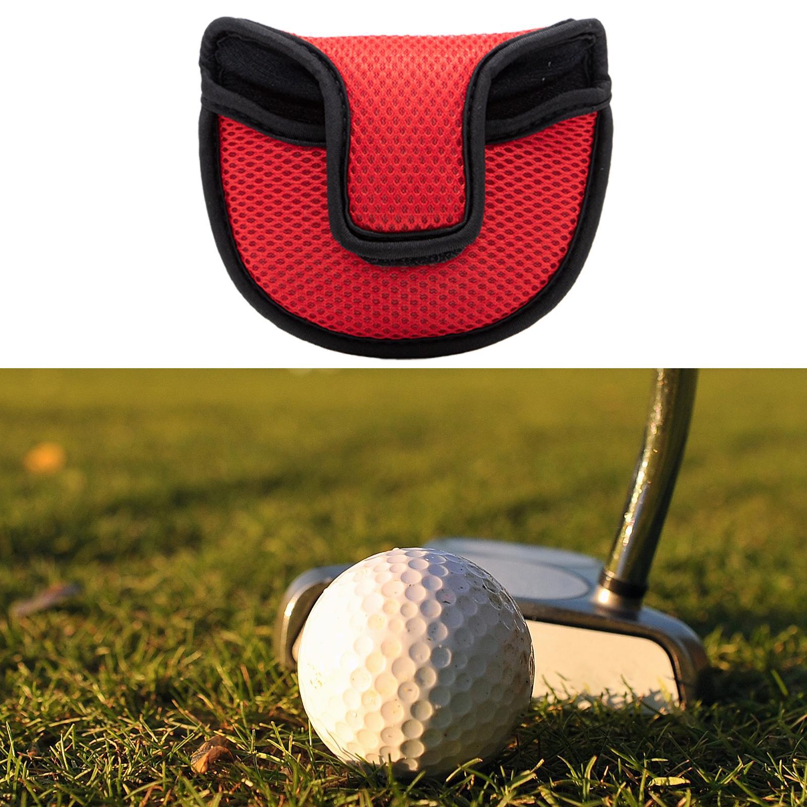 2pcs Durable Nylon Golf Putter Mallet Head Cover Headcover