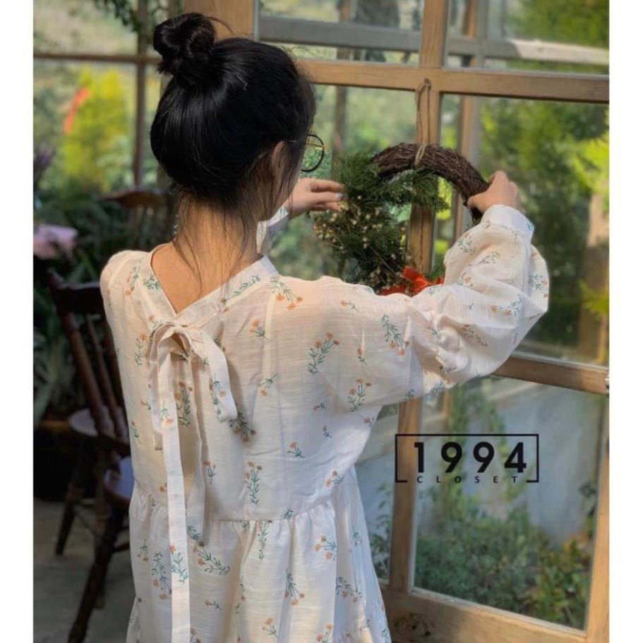 ĐẦM BABYDOLL HOA NHÍ TAY PHỒNG