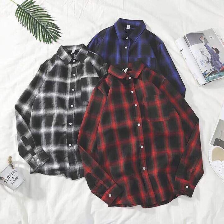 Áo sơ mi caro unisex chất dày dặn cực đẹp, y ảnh