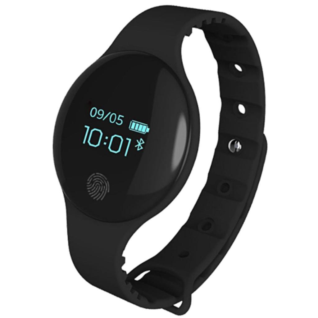 Bluetooth Smart Band Watch Fitness Tracker Bracelet Heart Rate Steps Black
