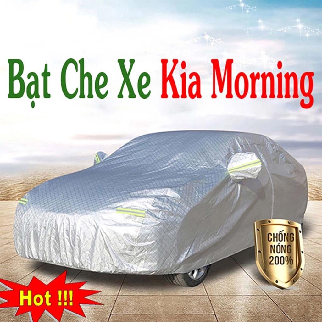 Bạt Phủ Xe Ô Tô KIA Morning - Bạt Phủ Ô Tô 5 Chỗ 3 Lớp Cao Cấp Chống Mưa, Chống Nắng, Chống Cháy Loại 1