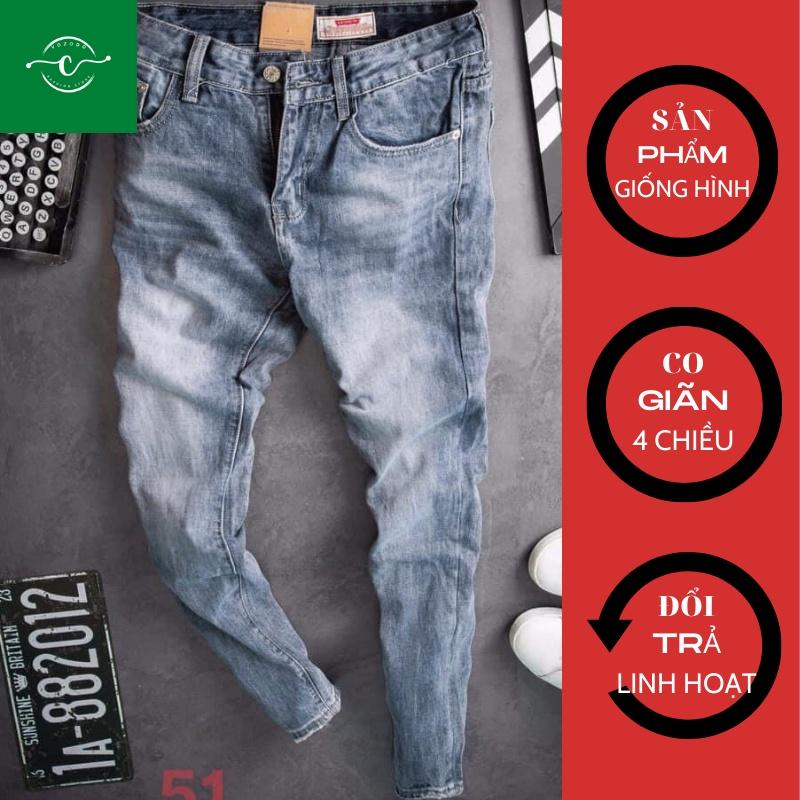 Quần Jean Nam Màu Xanh Cao Cấp Không Phai Màu Quần Bò VOZODO 51