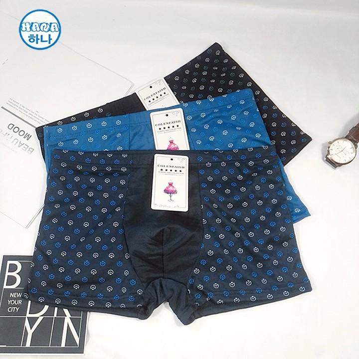 Combo 4 Quan lot nam cotton boxer đùi cao cấp lụa in thoáng khí BIG SIZE SIZE LỚN (80 ĐẾN 135 KG) quần lót nam quan chip