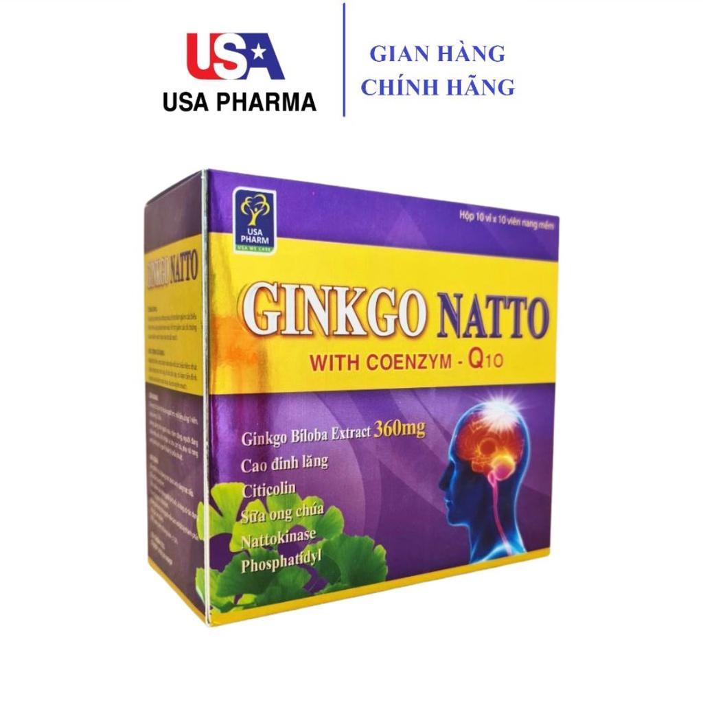 GINKGO NATTO COENZYM Q10, GIÚP TĂNG CƯỜNG LƯU THÔNG TUẦN HOÀN NÃO - HỘP 100 VIÊN