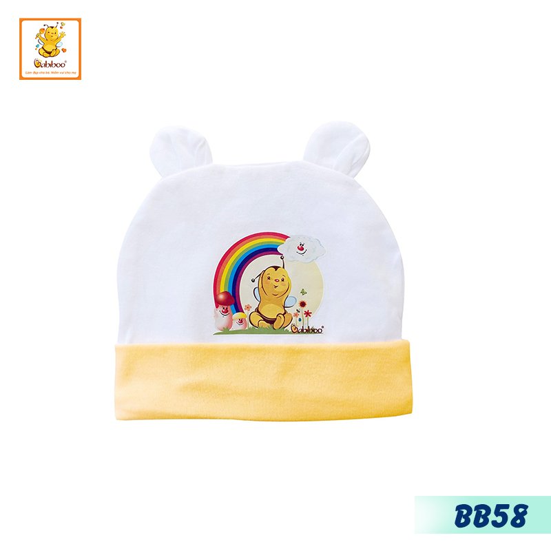 Nón sơ sinh Babiboo mũ sơ sinh cotton mềm mại, thấm hút tốt  BB58