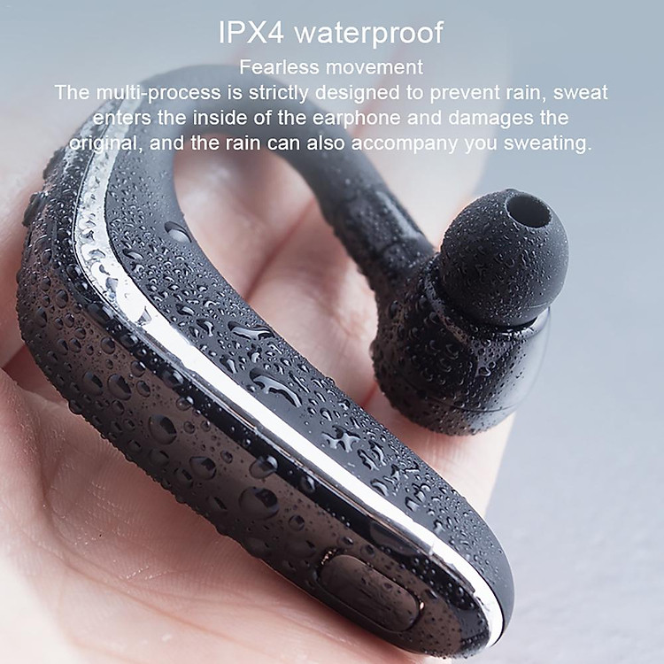 Tai Nghe Bluetooth 5.0 Không Dây Móc Vành Tai Chống Nước IPX4-Hàng chính hãng