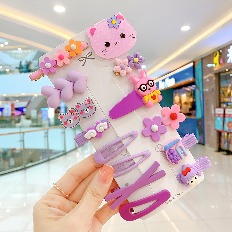Set 12-14 kẹp tóc cho bé dễ thương nhiều mẫu lựa chọn