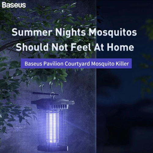 Đèn Bắt Muỗi, Côn Trùng Bằng Công Nghệ Tia UV Nhập Khẩu Chính Hãng Baseus Pavilion Courtyard Mosquito Killer 18W - 4000V Kháng Nước