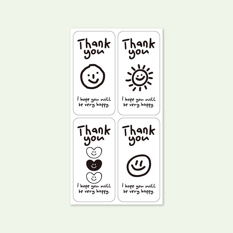 TD71_Tem dán chữ _ STICKER &quot; Thank you&quot; &lt;&lt; SIZE 3X6CM, 100 TEM/XAP