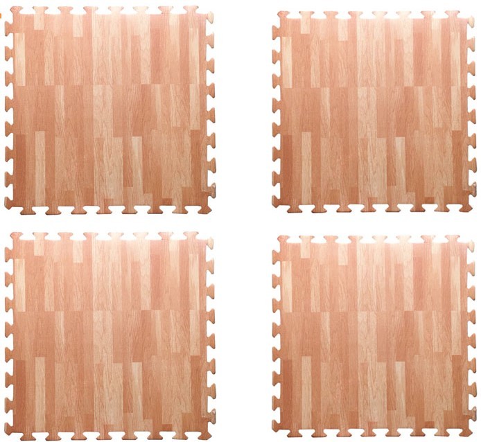 Bộ 6 miếng thảm xốp vân gỗ lót sàn 60 x 60