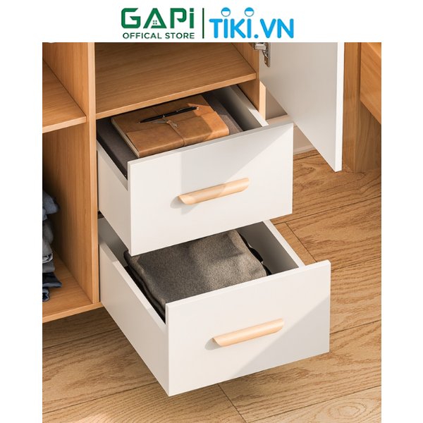 Tủ quần áo hiện đại cánh mở kết hợp ngăn kéo tiện ích tăng không gian lưu trữ thương hiệu GAPI - GP264