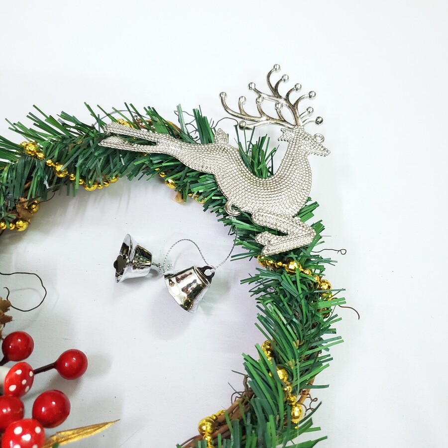 Vòng Hoa Noel VN06 Vòng Nguyệt Quế Giáng Sinh Có Đèn