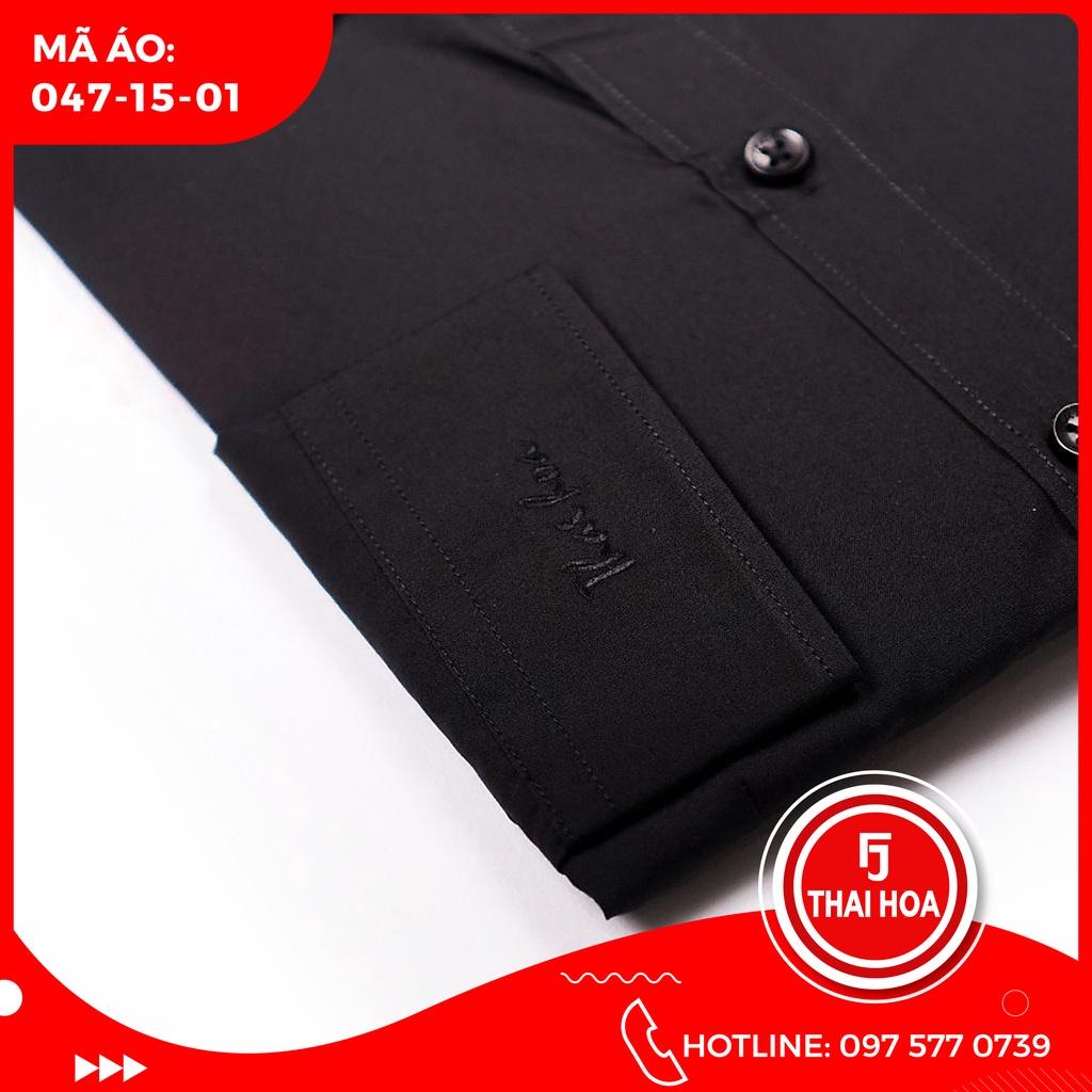 ÁO SƠ MI NỮ THÁI HÒA PHONG CÁCH CÔNG SỞ 047-15-01 MÀU ĐEN DÀI TAY