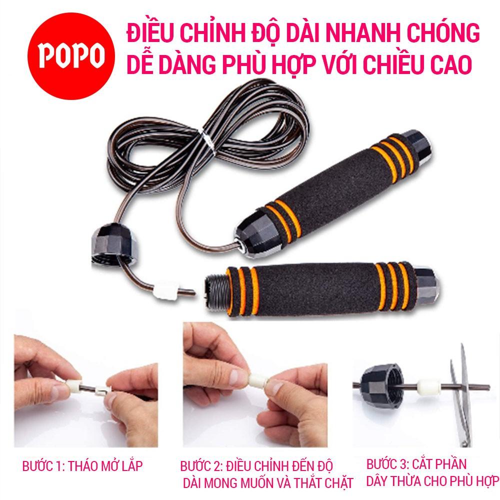 Dây nhảy dây tập thể dục hỗ trợ giảm cân POPO XS001 có tác dụng giảm mỡ bụng đốt cháy calo