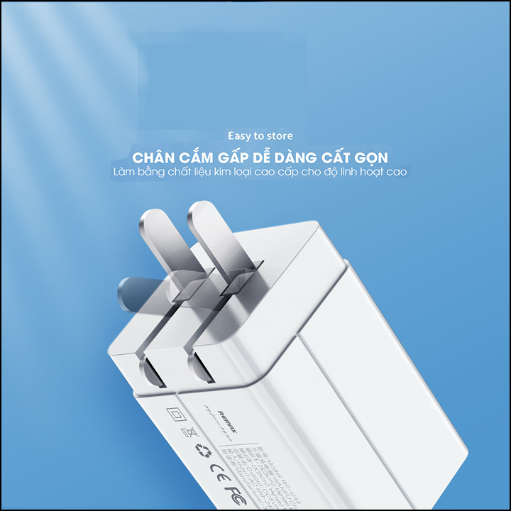 Cốc sạc nhanh đa năng Remax Wanfu RP-U43 4 cổng USB max 3.4A - Hàng nhập khẩu