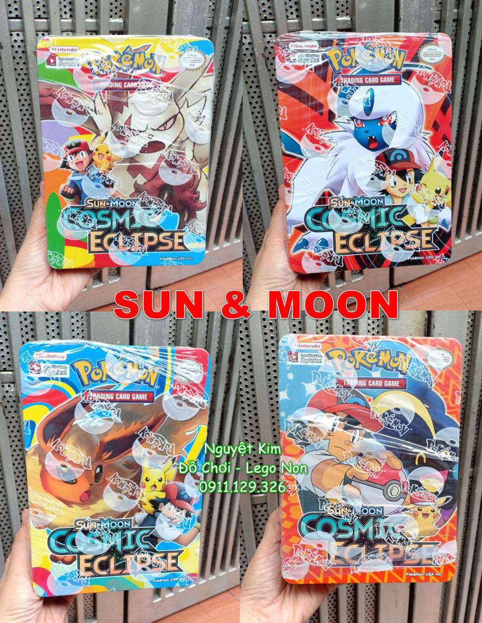 Thẻ Bài Pokemon Hộp Sắt Nắp Liền Hàng Siêu Chuẩn Đẹp Trò Chơi Sưu Tầm - Loại 80 Thẻ Bài Và 3 Túi Thẻ Vip