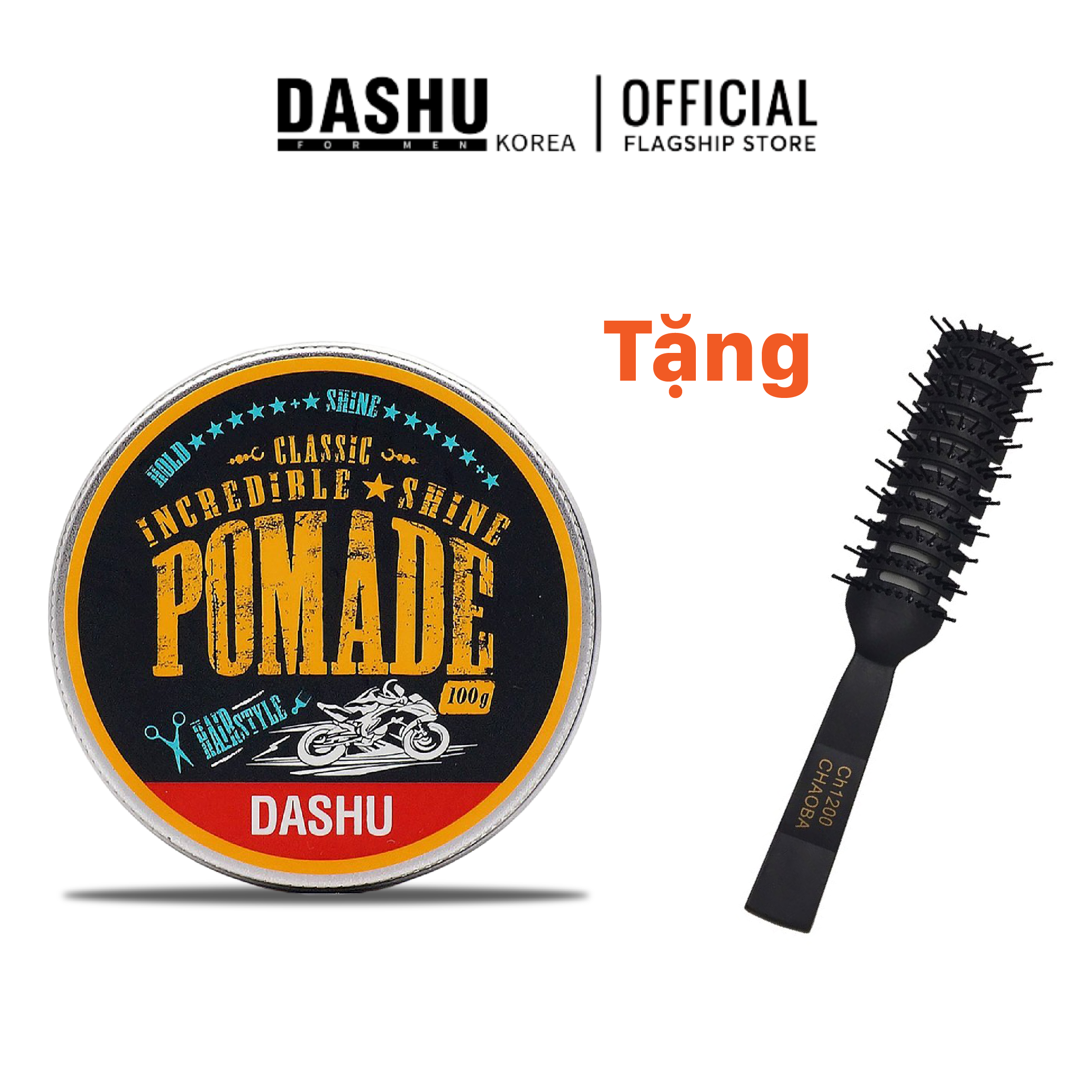 Pomade gốc nước độ bóng cao 5, giữ nếp vượt trội 10 Dashu Classic Incredible Shine Pomade 100g dùng cho mọi loại tóc, tốt cho người châu á, thành phần thảo dược an toàn, lành tính, không gây hại cho tóc và da đầu.