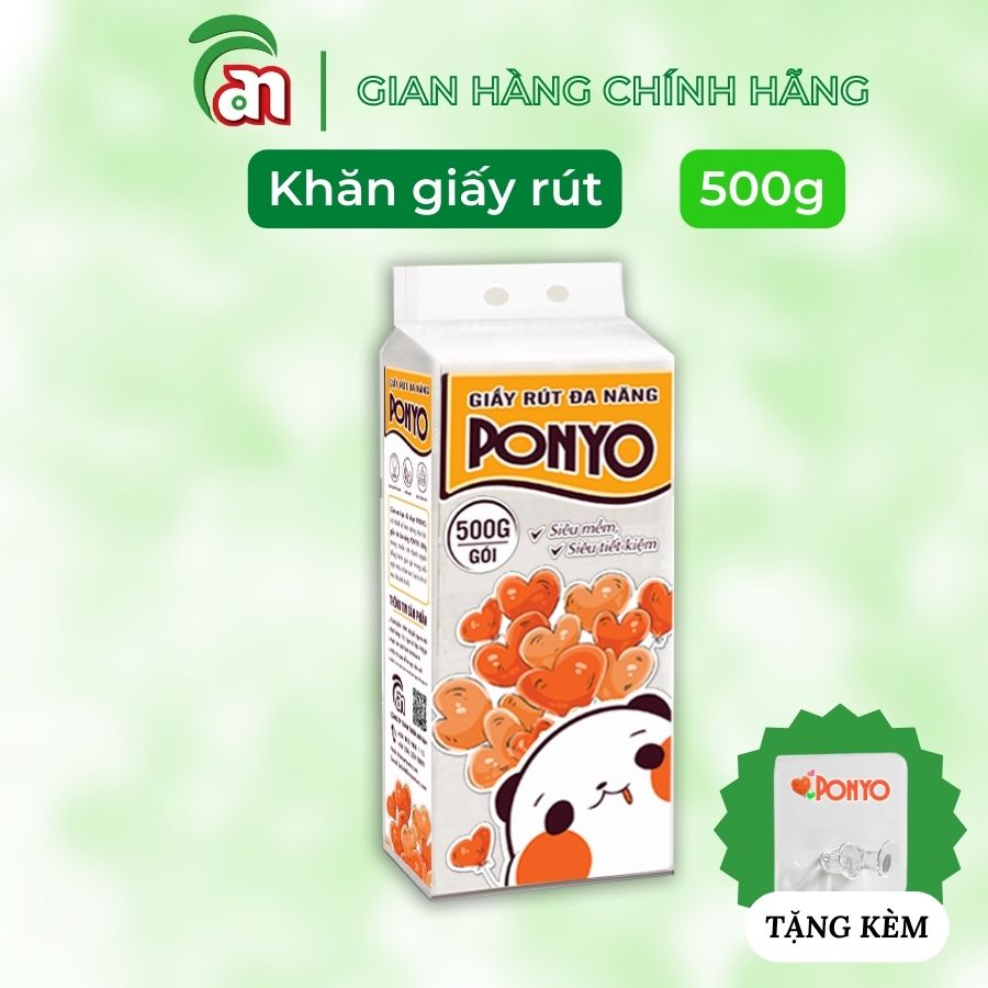 Khăn Giấy Rút Đa Năng Treo Tường Ponyo 500g