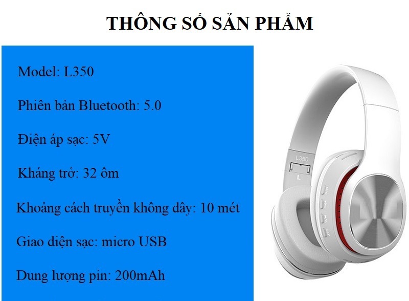 Tai nghe không dây đa năng L-350