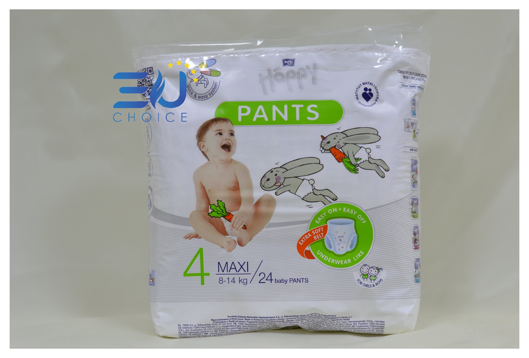 Bỉm T4 Pants, tã quần cao cấp BELLA HAPPY nhập khẩu Pháp 24 miếng cho bé 8 - 14 kg thoáng mát, thấm hút, chống tràn