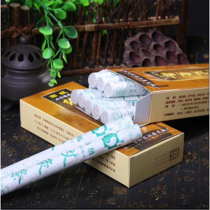 [Combo 2 hộp] Hộp 10 Nhang Ngải Cứu Trung Quốc - Ngải Nhung Nguyên Chất 100% dùng Hỗ Trợ Đau Nhức Xương Khớp