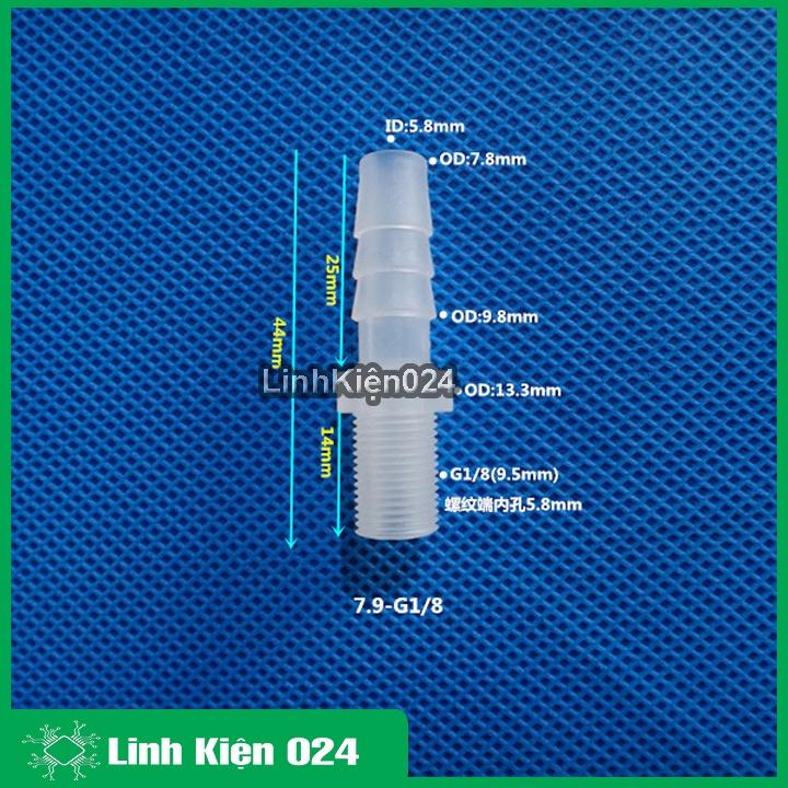 Đầu Nối Ống Nước Bắt Ren 1/8(9.5mm) Đầu Ra Ống Ty Ô