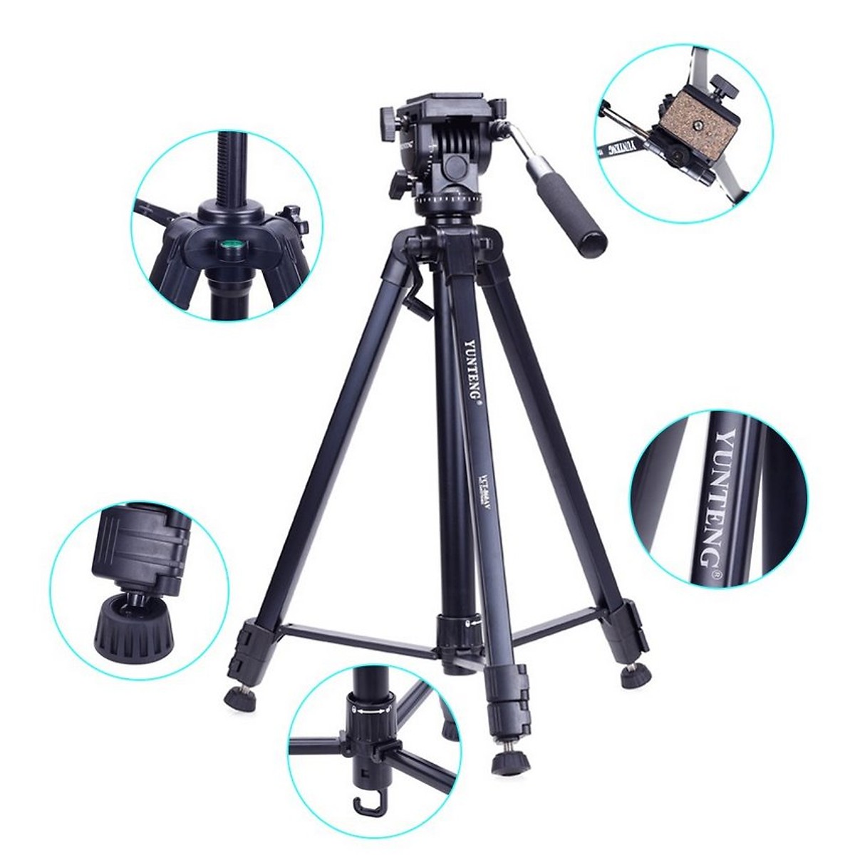 Hình ảnh Chân đế tripod cho máy ảnh, máy quay phim Yunteng VCT-860AV - Hàng chính hãng