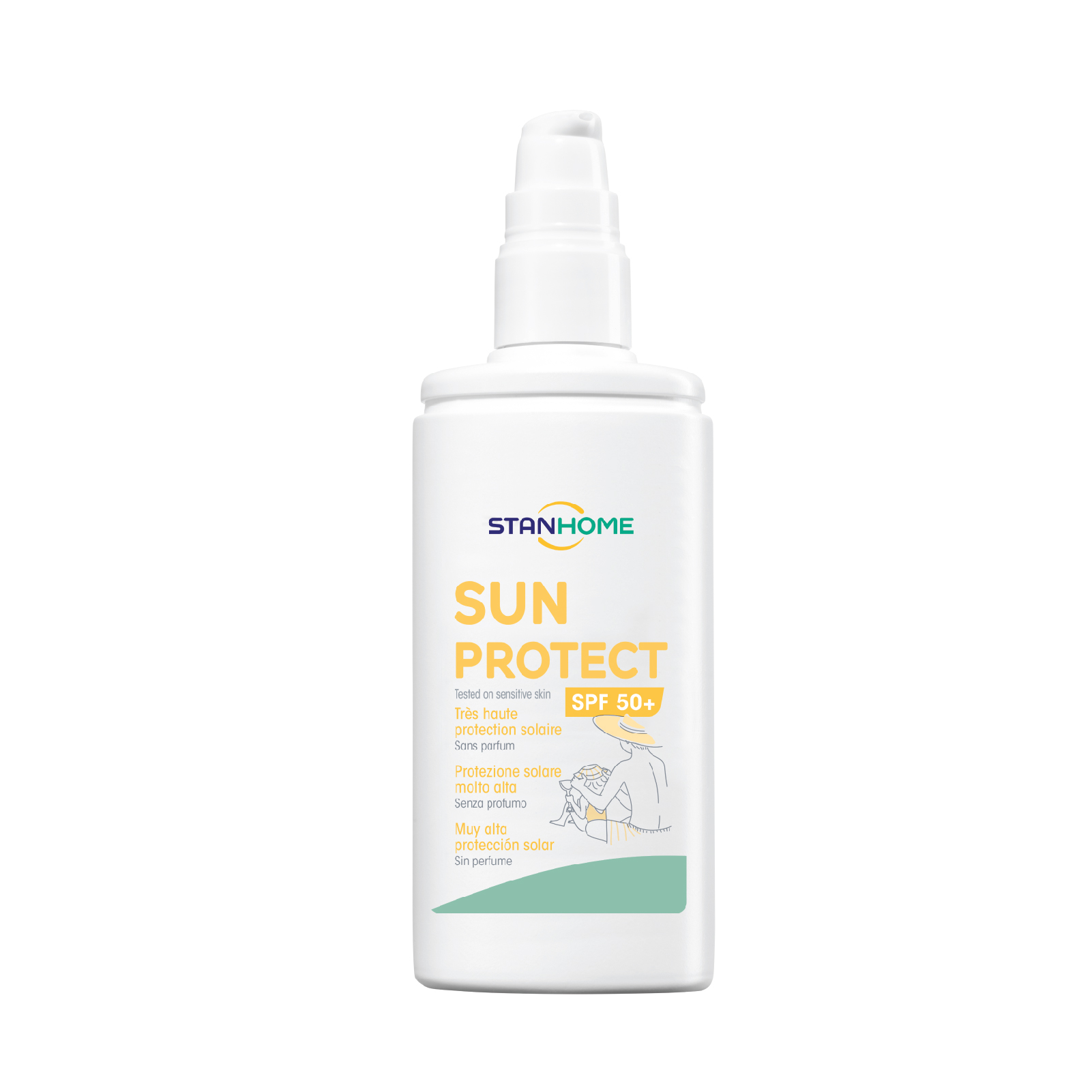 Kem chống nắng dưỡng ẩm cho da nhạy cảm chỉ số SPF 50+ Stanhome Sun Protect 125ml