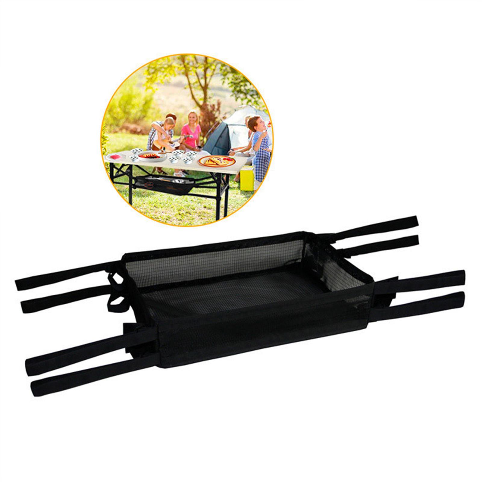 Outdoor Camping Table Storage Bag Mesh Pocket Breathable Pouch for Barbecue