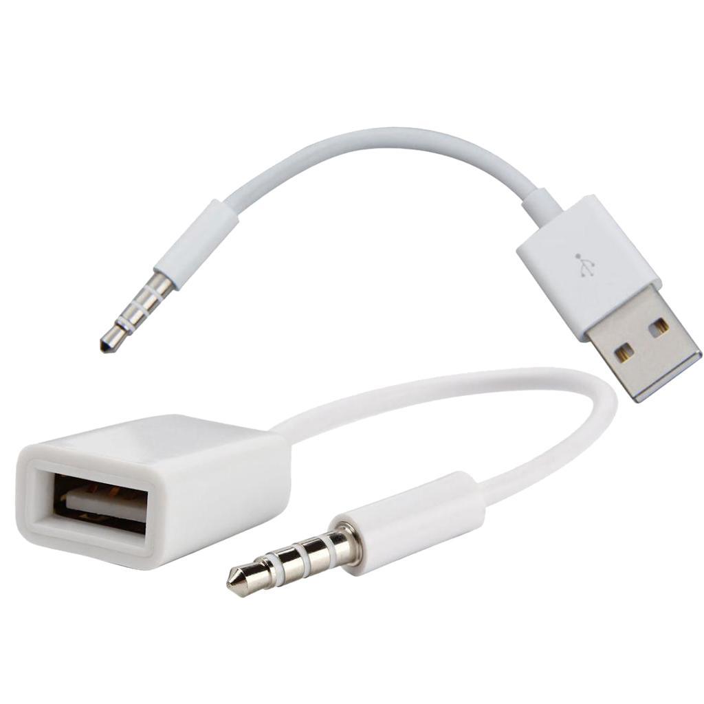3.5mm AUX   to USB 2.0 Male  3.5mm Male to USB 2.0 Female Cable