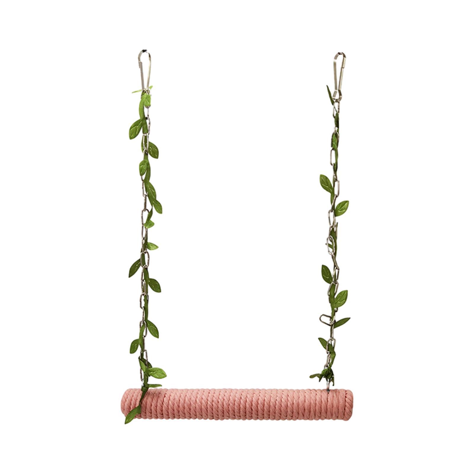 Wooden Birds Parrots Stand, Bird Hanging Hammock, Climbing Chicken Perch Ladder Stand for Indoor Outdoor