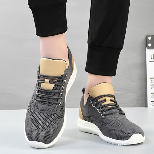 Giày Sneaker nam vải dệt thoáng khí, đế cao su 100% siêu êm