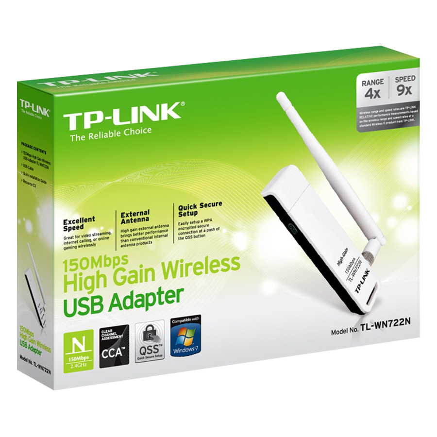 TP-Link  TL-WN722N - USB Wifi (high gain) tốc độ 150Mbps - Hàng Chính Hãng