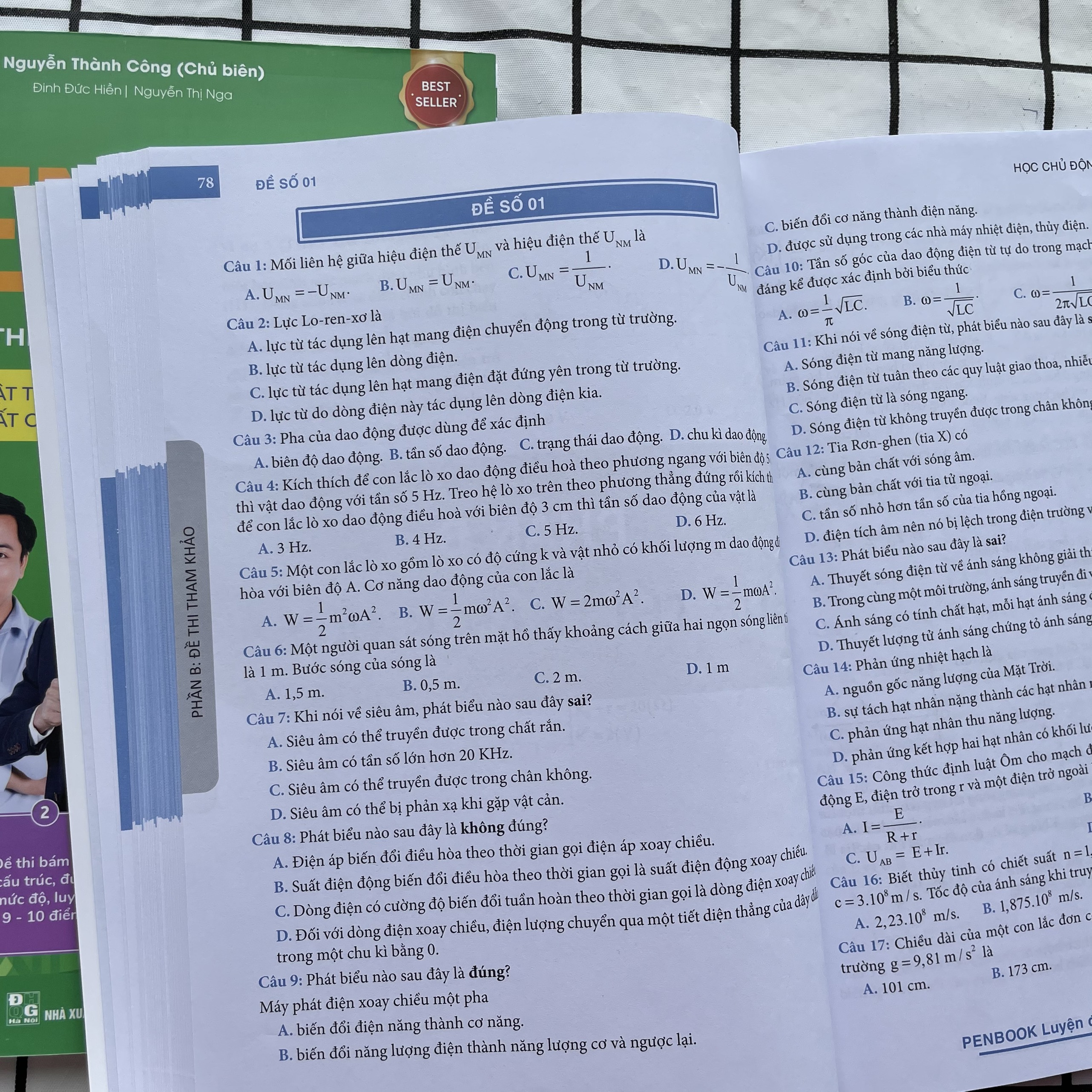 Sách - Combo PENBOOK Khối A - PENBOOK Luyện đề thi THPT Quốc Gia - Bộ 3 môn Toán, Lí, Hóa - Bản 2022 - Nhà sách Ôn luyện