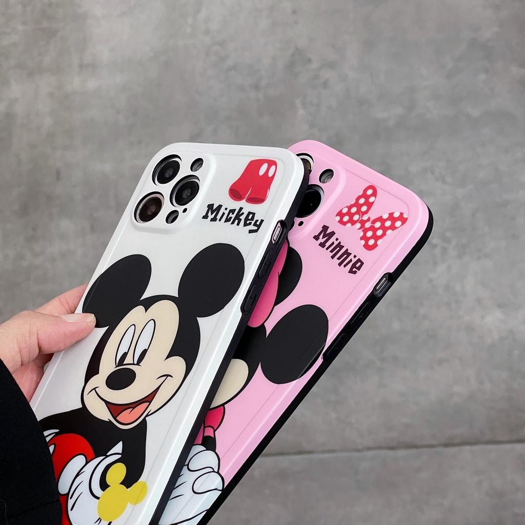 DISNEY Ốp Điện Thoại Họa Tiết Hoạt Hình Mickey Minnie Cho iphone 13 Pro Max i13 13pro 11ProMax i11 X XR Xs Max 7plus 8plus 12Pro 12 Pro Max