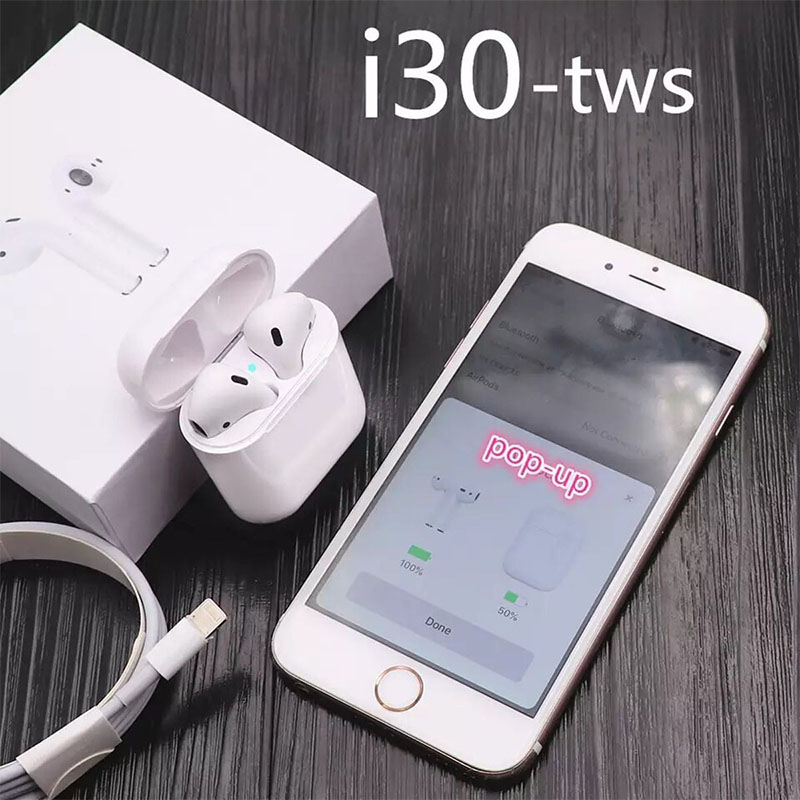 Tai nghe bluetooth V5.0 nhét tai không dây model i30 TWS cho Android và Ios - Hàng nhập khẩu