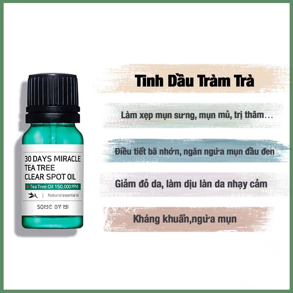 Combo 2 SP Hỗ Trợ Giảm Mụn Cấp Tốc 14 ngày Some By Mi 30 Days Miracle ( Kem Chấm Mụn 30ml + Tinh Dầu 10ml )