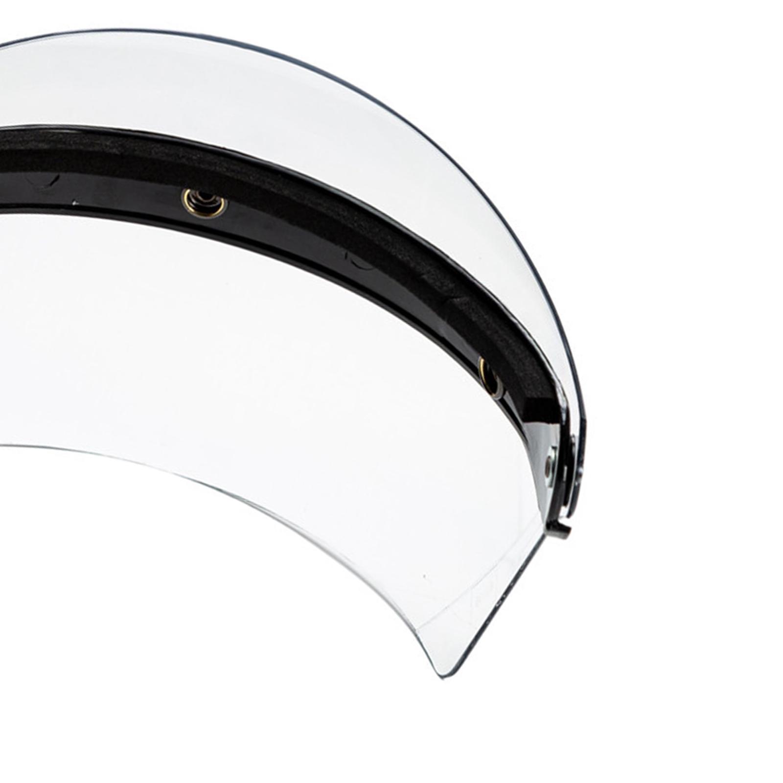 2X Open Face Wind Shield 3 Snaps Helmet Visor Wind Shield Lens Universal Clear