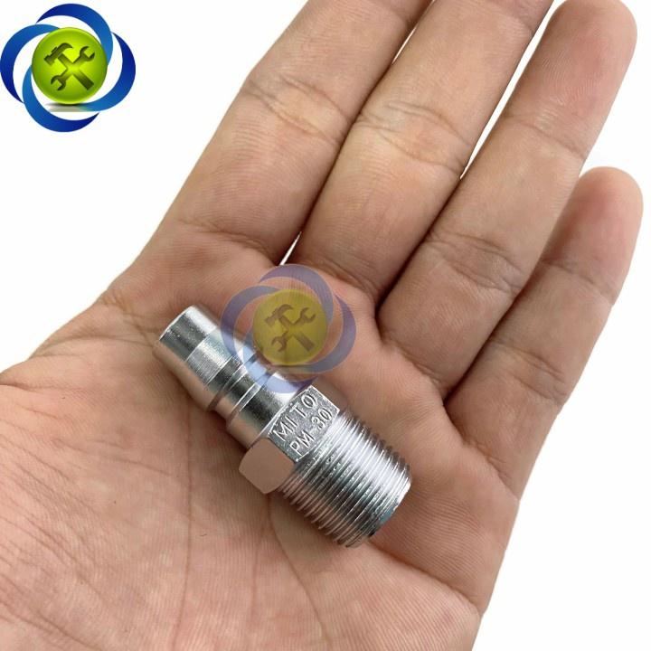Đầu nối hơi ren ngoài 16mm Mito PM30 loại 3/8 PT
