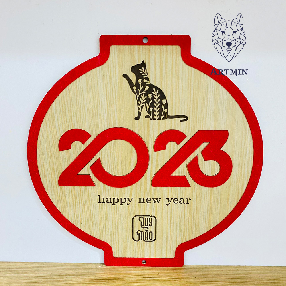Chữ 2023 Viền Đỏ May Mắn - Trang Trí Tết - Trang Trí Nhà Cửa Siêu Chất