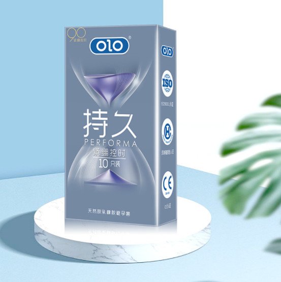 Bao cao su OLO 0.01 Đồng Hồ Xanh kéo dài thời gian, hương vani - Hộp 10 cái