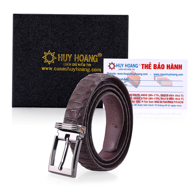 Thắt Lưng Nữ Da Trăn VIP Huy Hoàng HT5314 - Nâu