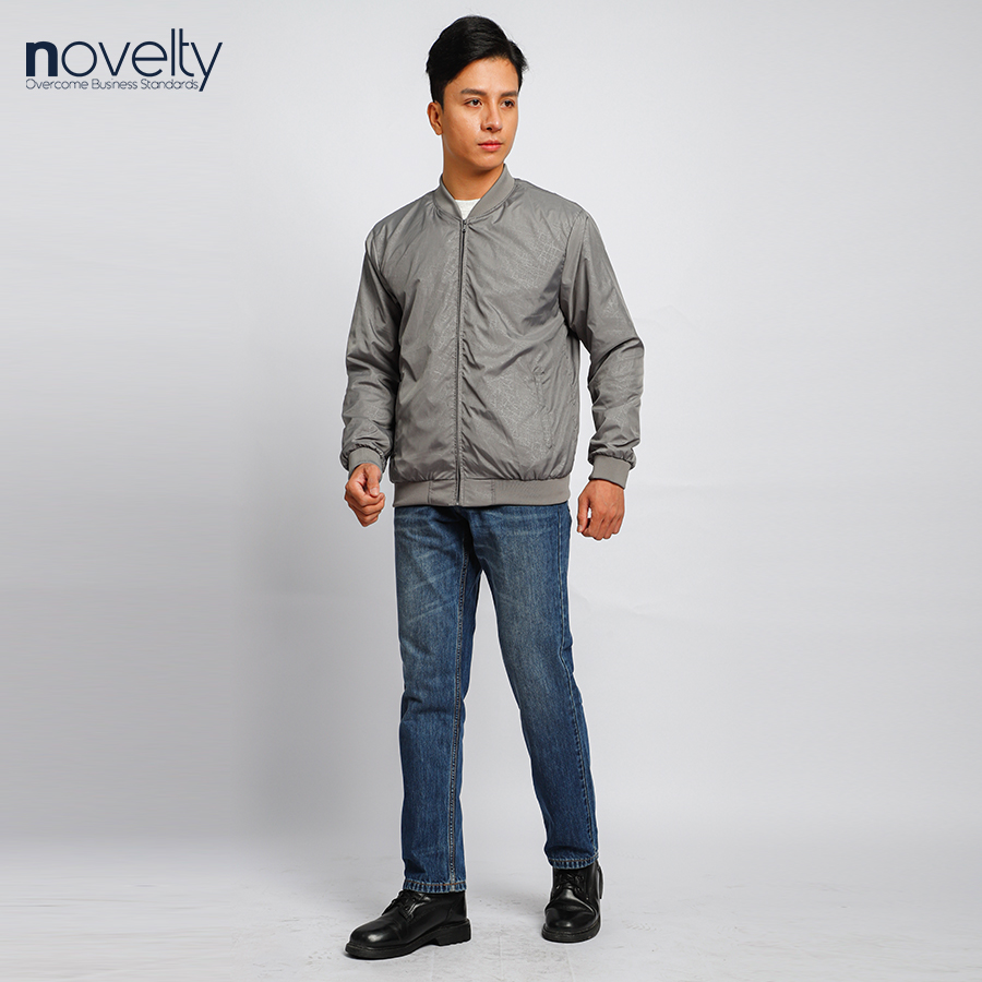 Áo jacket nam in chìm Novelty xám nhạt 2203392