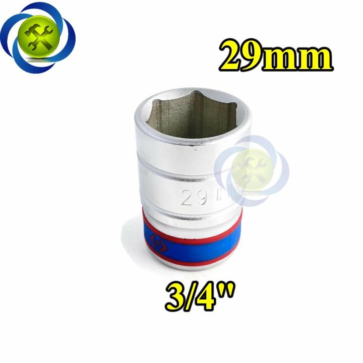 Tuýp 29mm loại 3/4 Kingtony 633529M loại ngắn 6 cạnh màu trắng