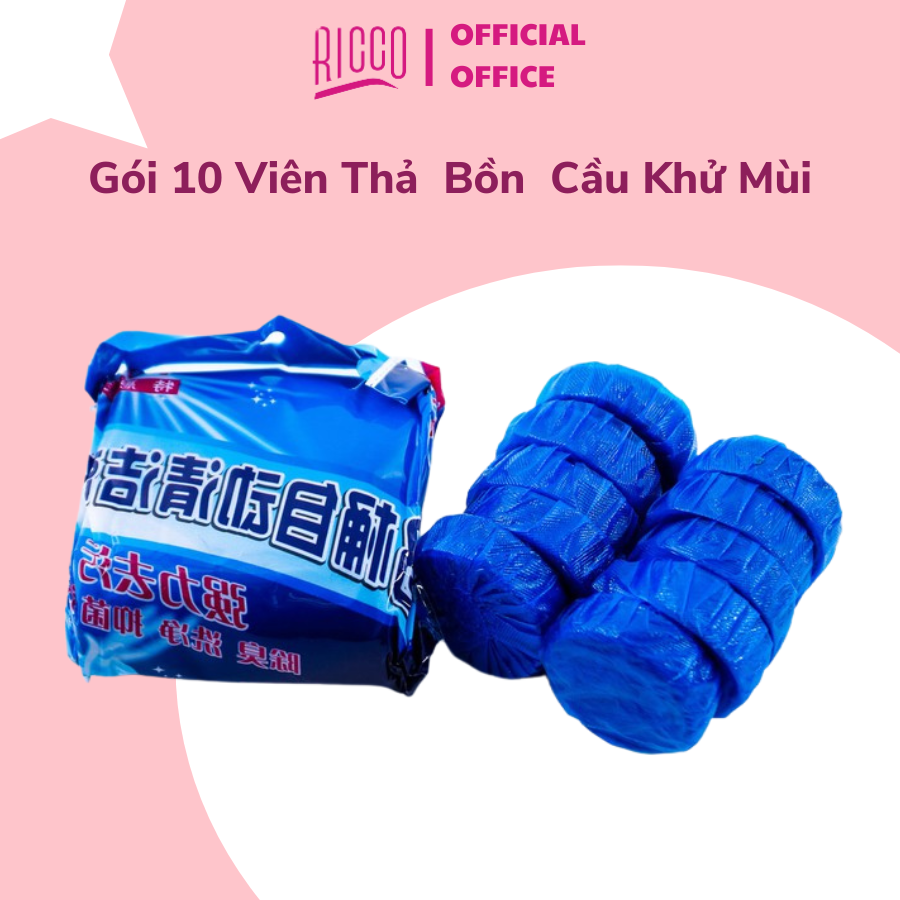 Viên Thả Bồn Cầu, Combo 10 VIÊN Thả Bồn Cầu, Cục Thả Khử Mùi Làm Thơm Bồn Cầu